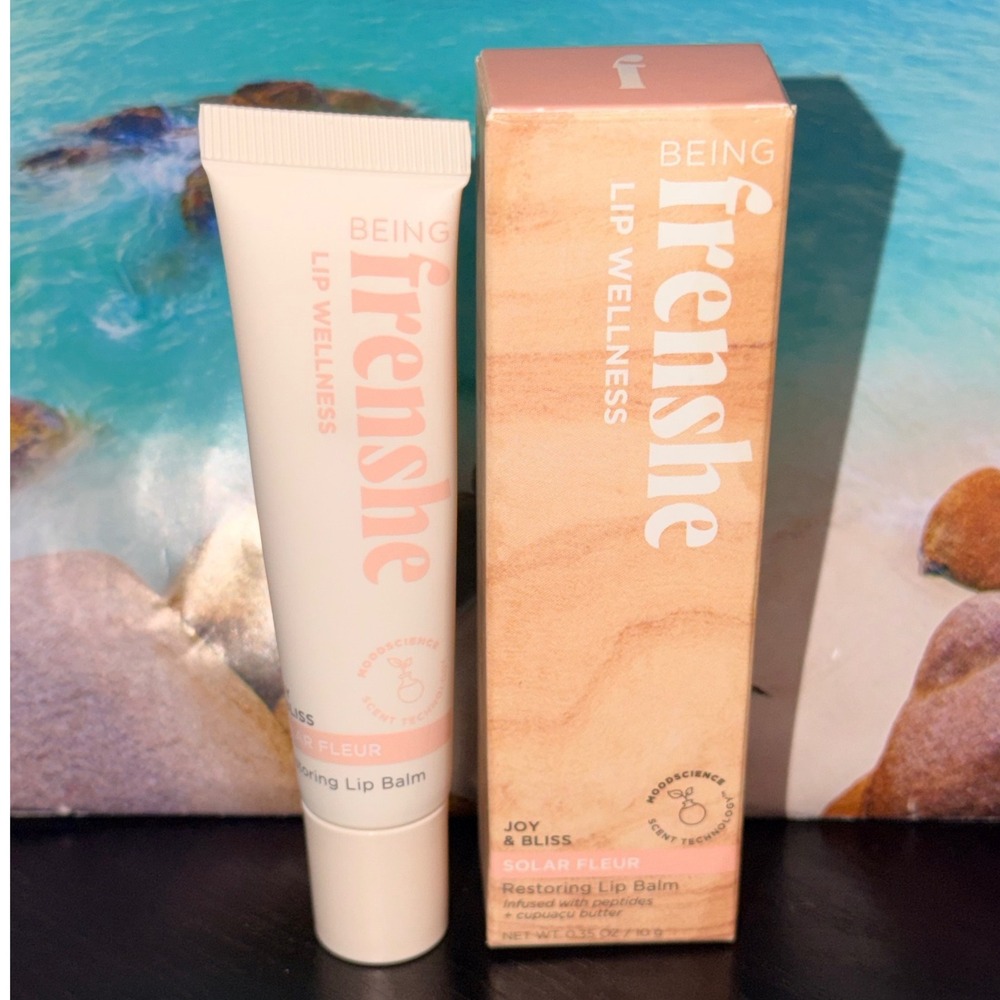 Being Frenshe Solar Fleur Restoring Lip Balm Peptides Cupuacu Butter NEW